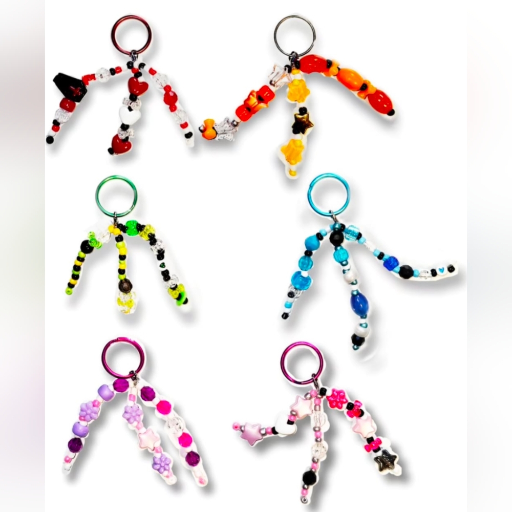 Colorful Beaded Custom Keychains